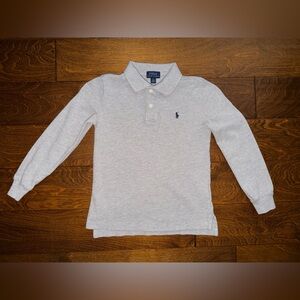 Polo Ralph Lauren Gray Shirt Boys Size 6 Long Sleeve